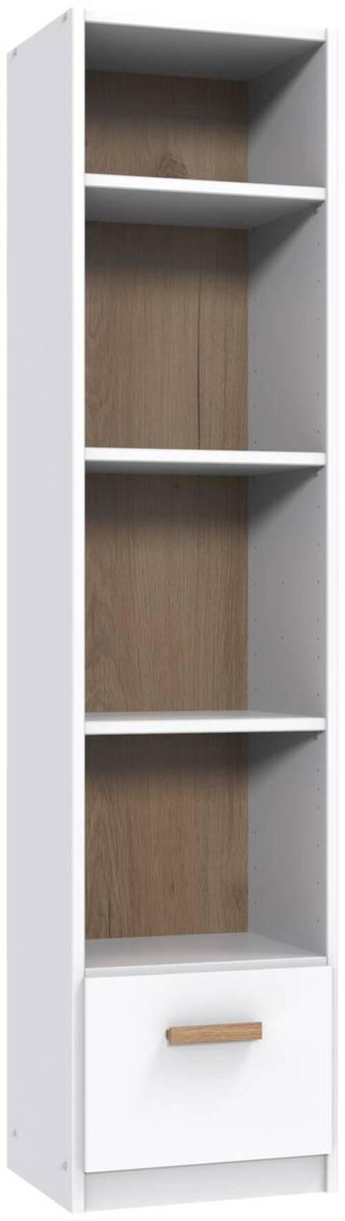 REGAL Weiß, Eichefarben  - Eichefarben/Weiß, MODERN, Holzwerkstoff (47/197/40cm) - MID.YOU