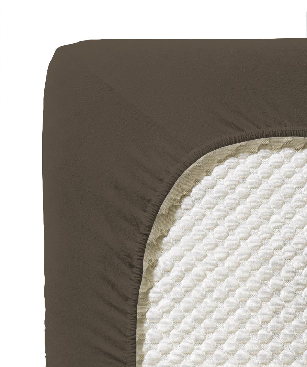 SPANNBETTTUCH Jenny C Single-Jersey  - Braun, Basics, Textil (100/220cm) - Fleuresse