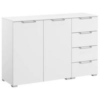 SIDEBOARD 120/81/42 cm  in Weiss  - Weiss/Silberfarben, Design, Holzwerkstoff/Kunststoff (120/81/42cm) - Novel
