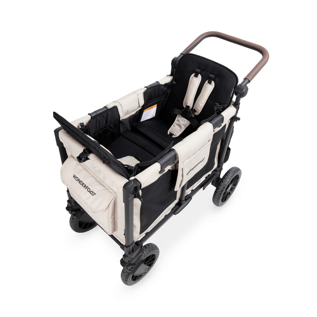 BOLLERWAGEN  W2 Luxe Pro   - Beige/Schwarz, Basics, Kunststoff/Textil (113/64/109cm) - WONDERFOLD
