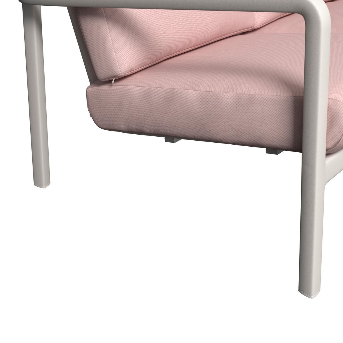 GARTENSET 4-teilig Webstoff Aluminium 4-teilig  - Beige/Rosa, MODERN, Textil/Metall - Amatio