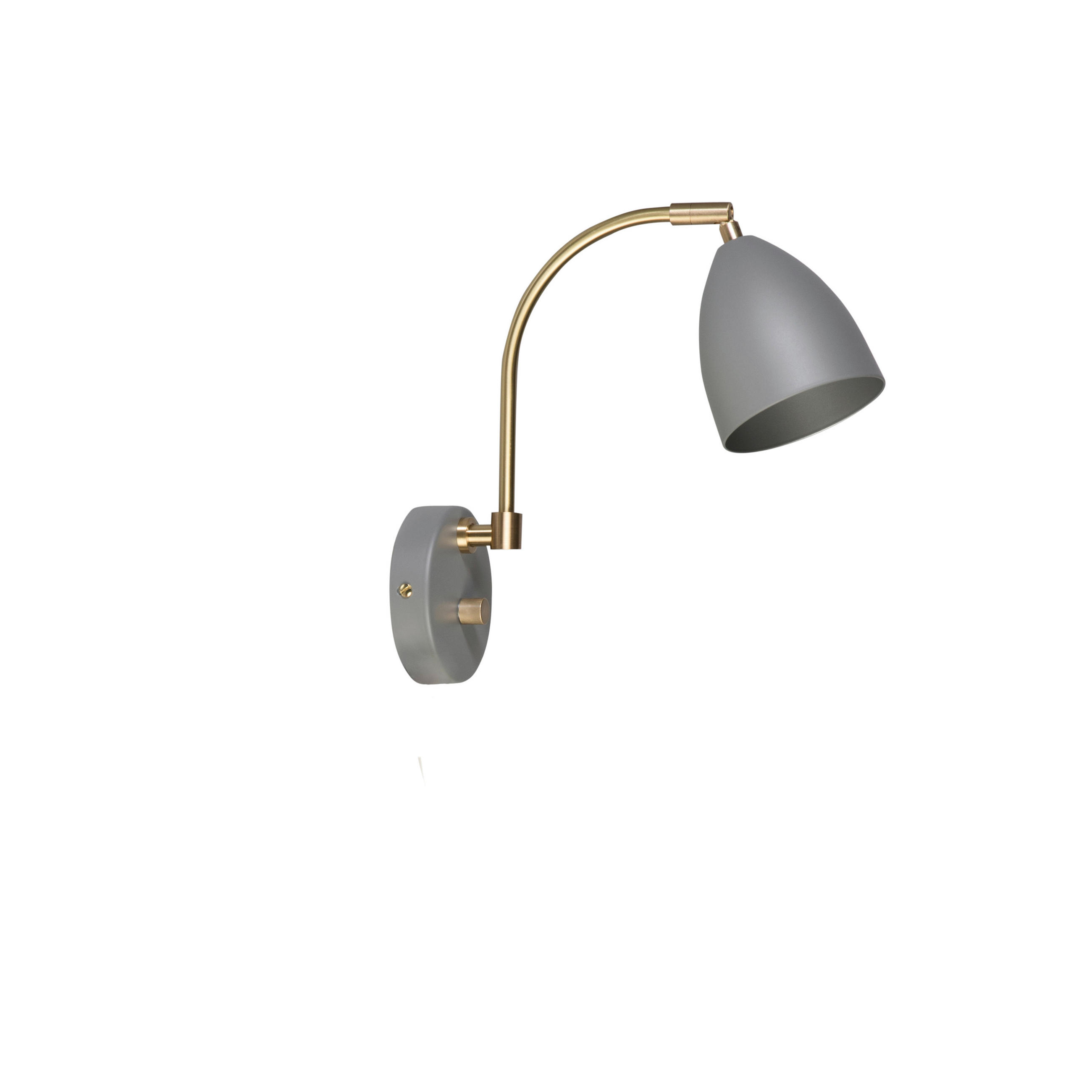 WANDLEUCHTE Deluxe 10,5/22,7/28,3 cm   - Messingfarben/Grau, KONVENTIONELL, Metall (10,5/22,7/28,3cm) - Belid