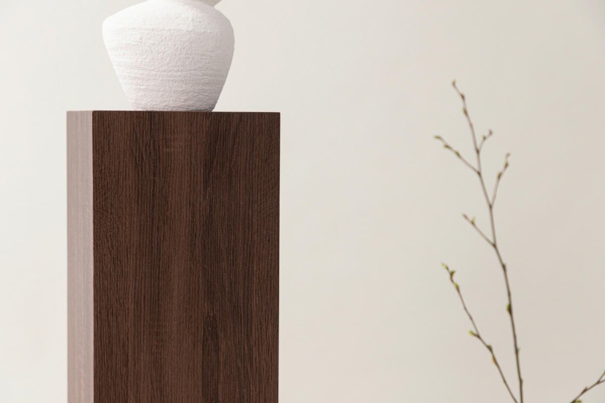 BEISTELLTISCH in Holz 23/23/95 cm  - Braun, Design, Holz (23/23/95cm) - Livetastic