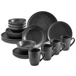 KOMBISERVICE Black Pearl 20-teilig  - Schwarz, Design, Keramik - Novel