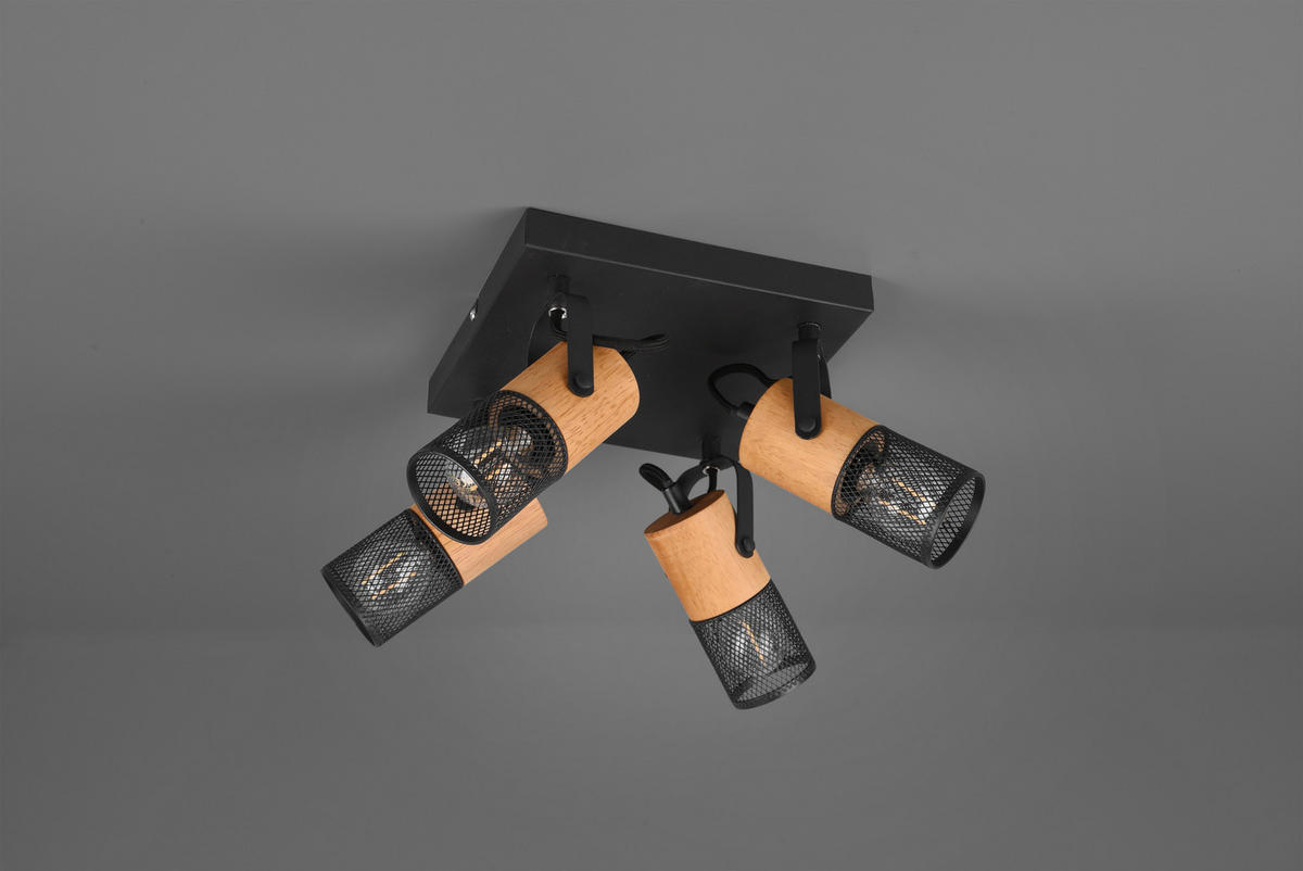 Proiector  22,00/19,5/22,00 cm   - negru, Natur, lemn/metal (22,00/19,5/22,00cm)