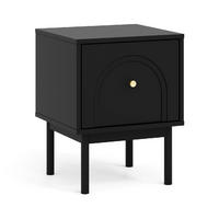 NACHTSCHRANK 41,5/53,5/39 cm  - Goldfarben/Schwarz, Design, Holzwerkstoff/Metall (41,5/53,5/39cm) - Xora