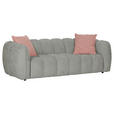 BIGSOFA in Chenille Dunkelgrau - Dunkelgrau/Schwarz, KONVENTIONELL, Kunststoff/Textil (217/74/100cm) - Carryhome