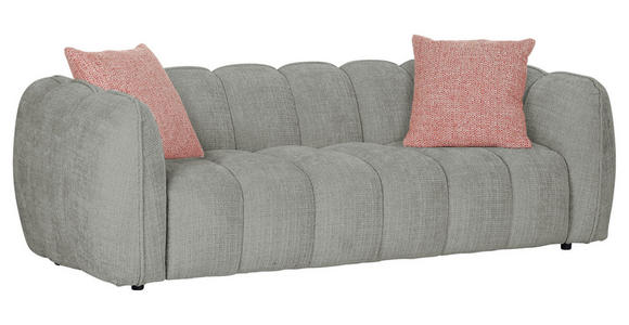BIGSOFA in Chenille Dunkelgrau - Dunkelgrau/Schwarz, KONVENTIONELL, Kunststoff/Textil (217/74/100cm) - Carryhome
