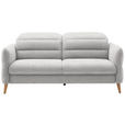 2-SITZER-SOFA  in Webstoff Ecru  - Ecru/Eiche Bianco, Design, Holz/Textil (192-220/85-106/98-112cm) - Dieter Knoll