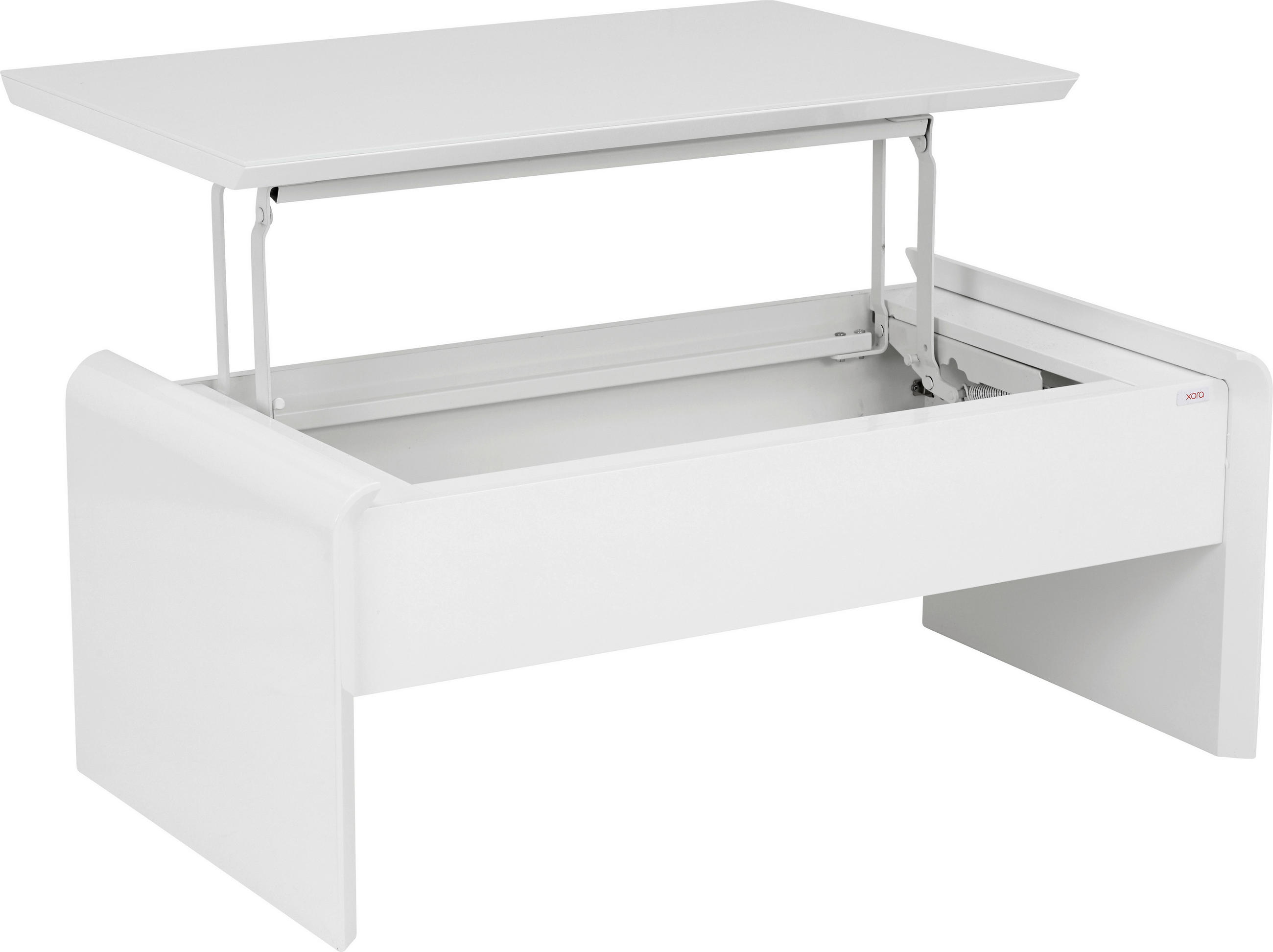 KLUB STOLIĆ bijela  staklo, drvni materijal  - bijela, Design, staklo/drvni materijal (110/60/45-71cm) - Xora