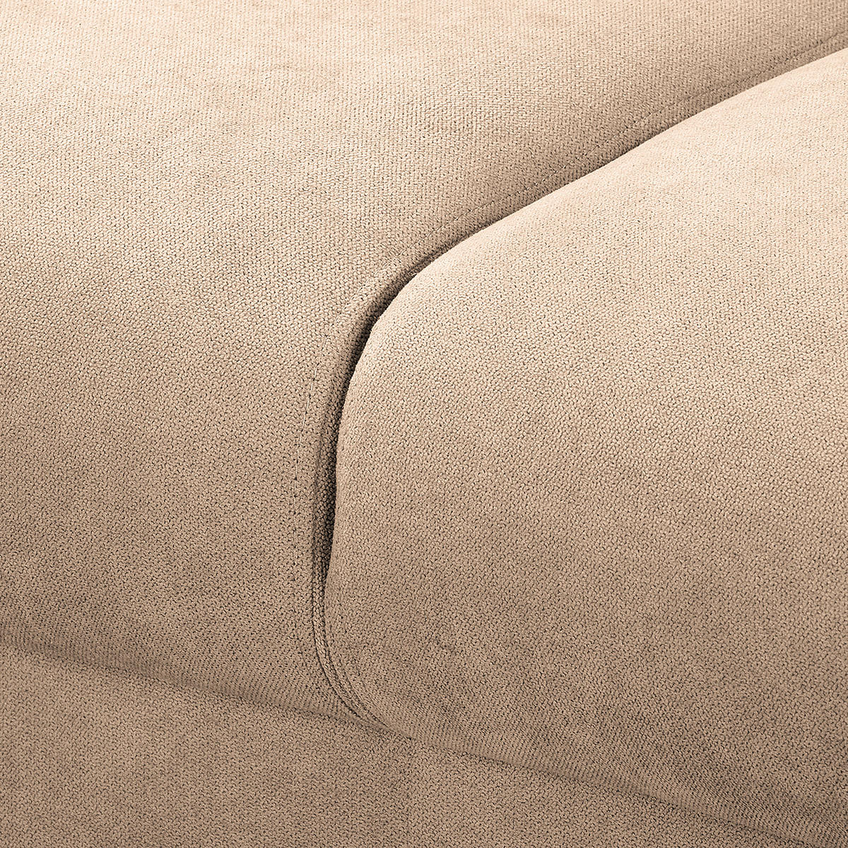3-SITZER-SOFA Mikrofaser Beige  - Wengefarben/Beige, Design, Holz/Textil (193/86/87cm) - Livetastic
