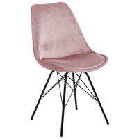 STOLICA  prljavo ružičasta  tekstil      - prljavo ružičasta/crna, Trend, tekstil/metal (48,5/85,5/54cm) - Carryhome