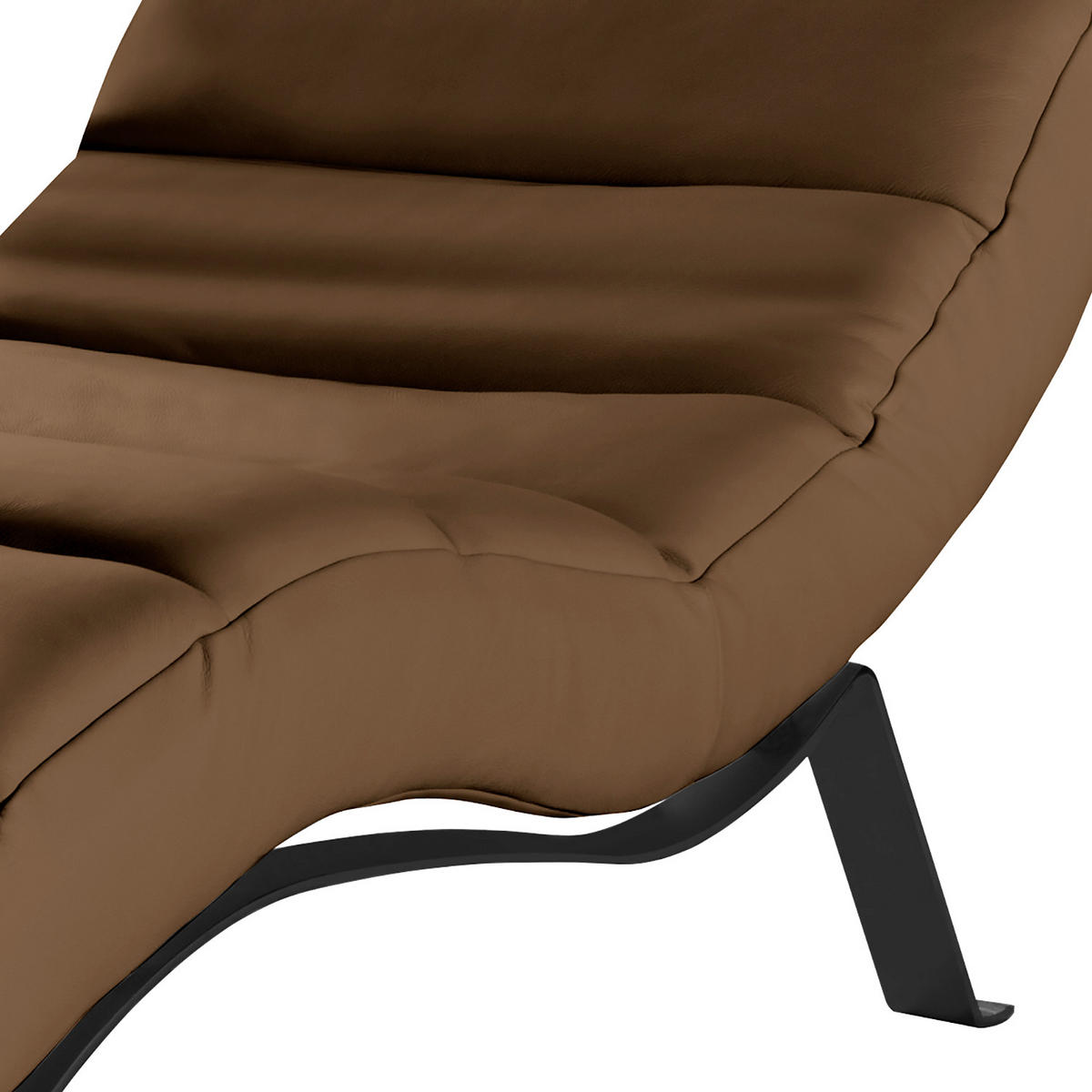 RELAXLIEGE SWING Mikrofaser Dunkelbraun  - Dunkelbraun/Schwarz, Design, Textil/Metall (65/65-95/171cm) - Livetastic