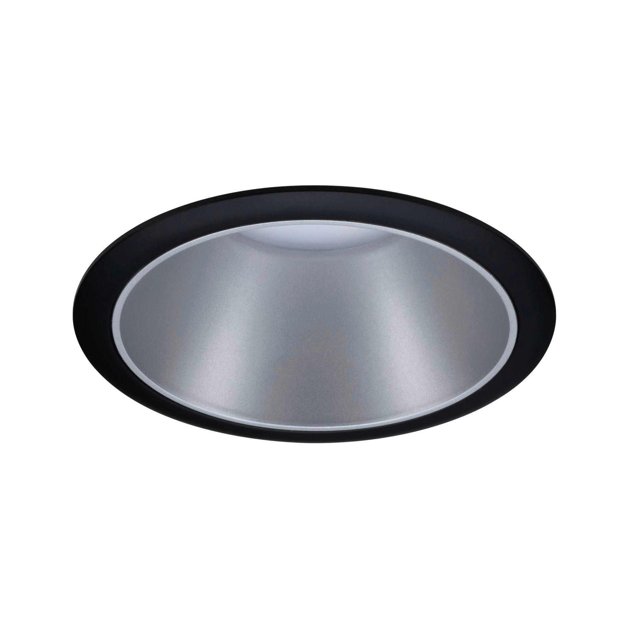 LED-EINBAUSPOT Cole 8,8 cm  - Silberfarben/Schwarz, Design, Kunststoff/Metall (8,8cm) - Paulmann