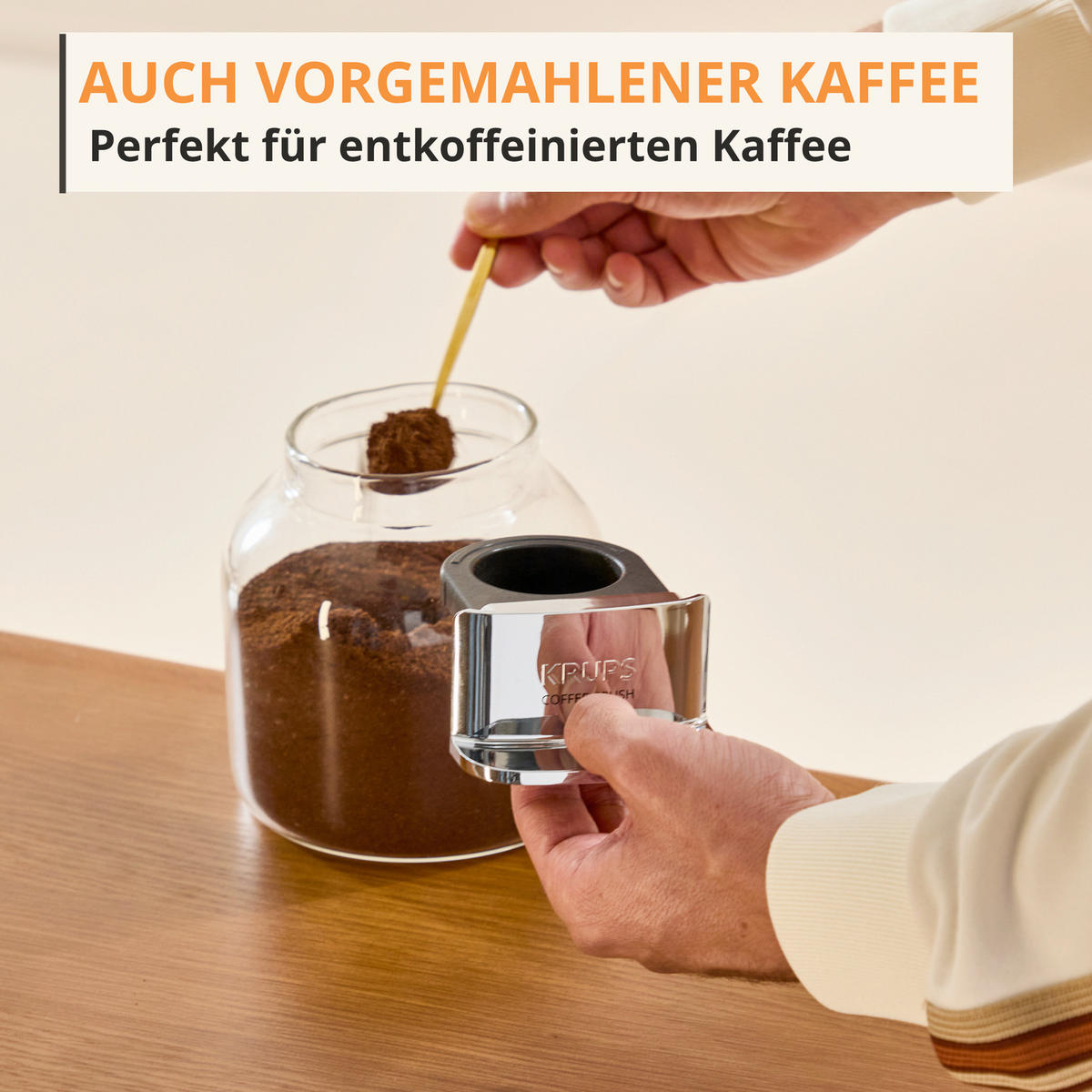 KAFFEEVOLLAUTOMAT Coffee Crush  - Salbeigrün, Basics, Kunststoff (38.5/18.5/41cm) - Krups