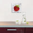 Eiswürfel, Essen & Trinken Glasbild "Strawberry on ice" - Multicolor, Basics, Glas (30/30cm) - EUROGRAPHICS