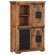 HIGHBOARD  in 95/145/45 cm  - Schwarz/Naturfarben, ROMANTIK / LANDHAUS, Holz/Metall (95/145/45cm) - Landscape