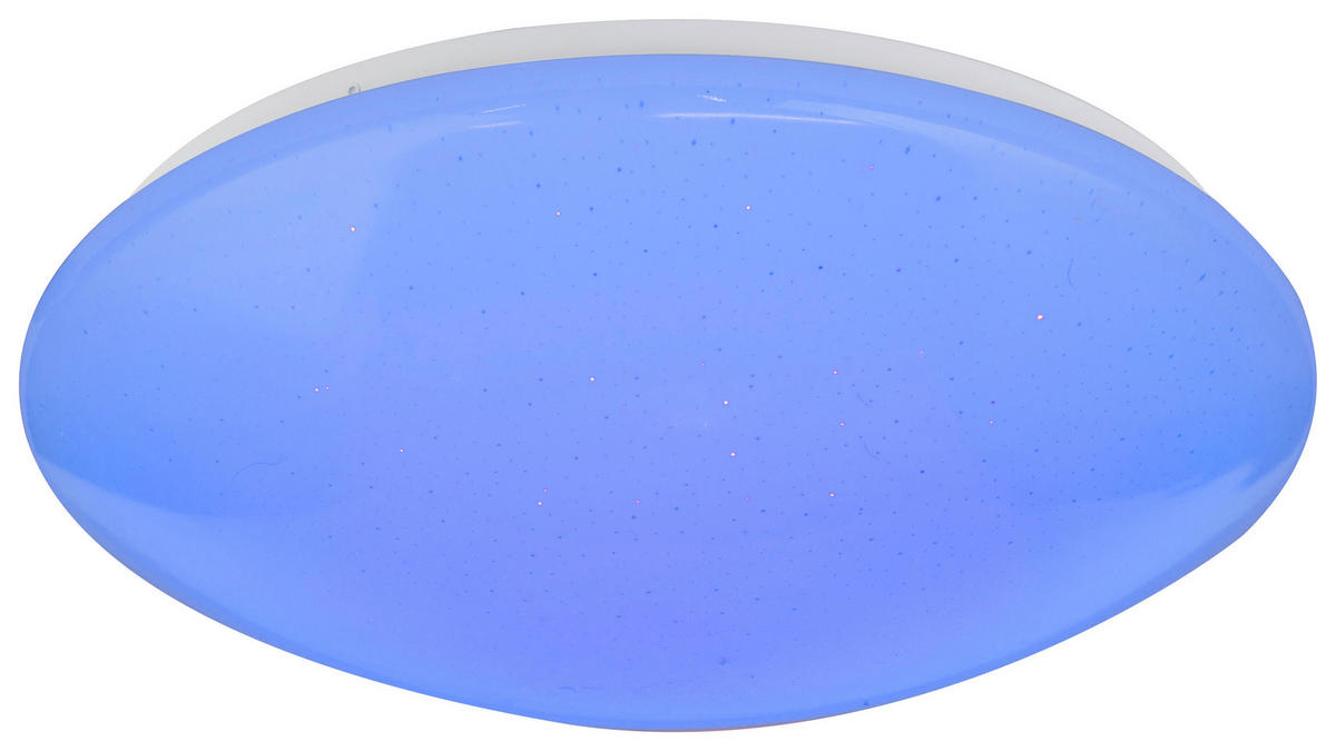 LED-DECKENLEUCHTE - Opal/Weiß, Basics, Kunststoff/Metall (39/11cm) - Globo