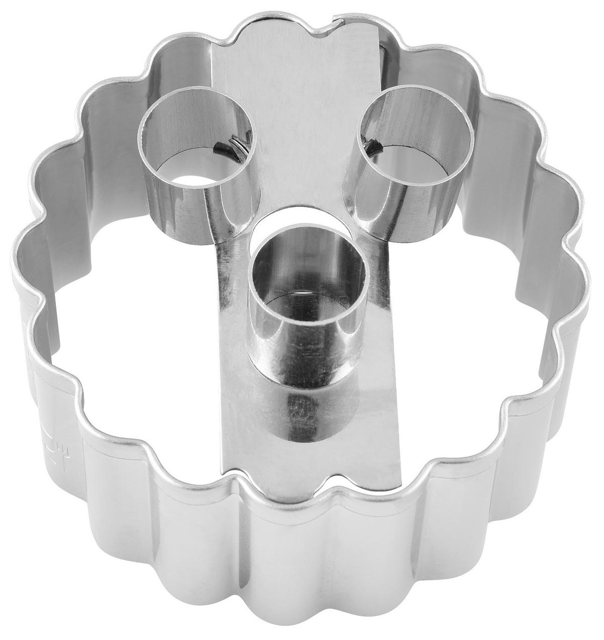 KEKSAUSSTECHFORM - Silberfarben, Basics, Metall (5,0/5,0/3,5cm) - Birkmann