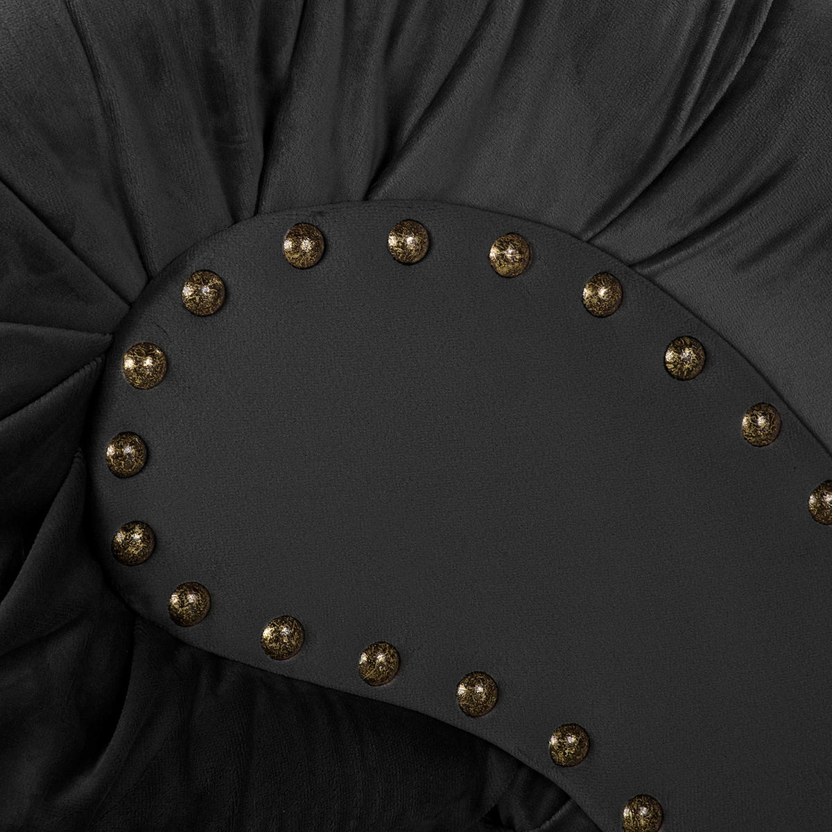 RÉCAMIERE Samt Schwarz  - Schwarz/Braun, Design, Holz/Textil (185/93/75cm) - Livetastic