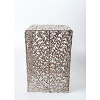 TABURET, kov, 33/49/33 cm - barvy niklu, Design, kov (33/49/33cm) - Ambia Home