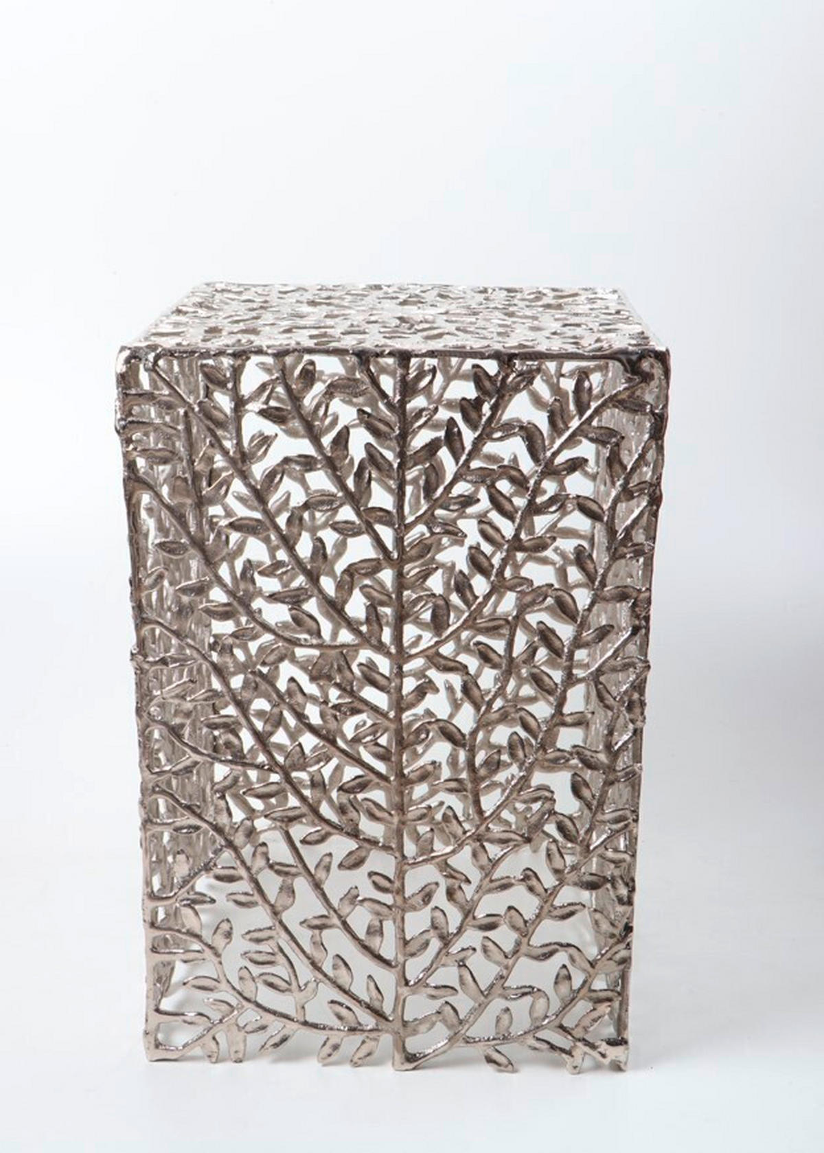 TABURET, kov, 33/49/33 cm - barvy niklu, Design, kov (33/49/33cm) - Ambia Home