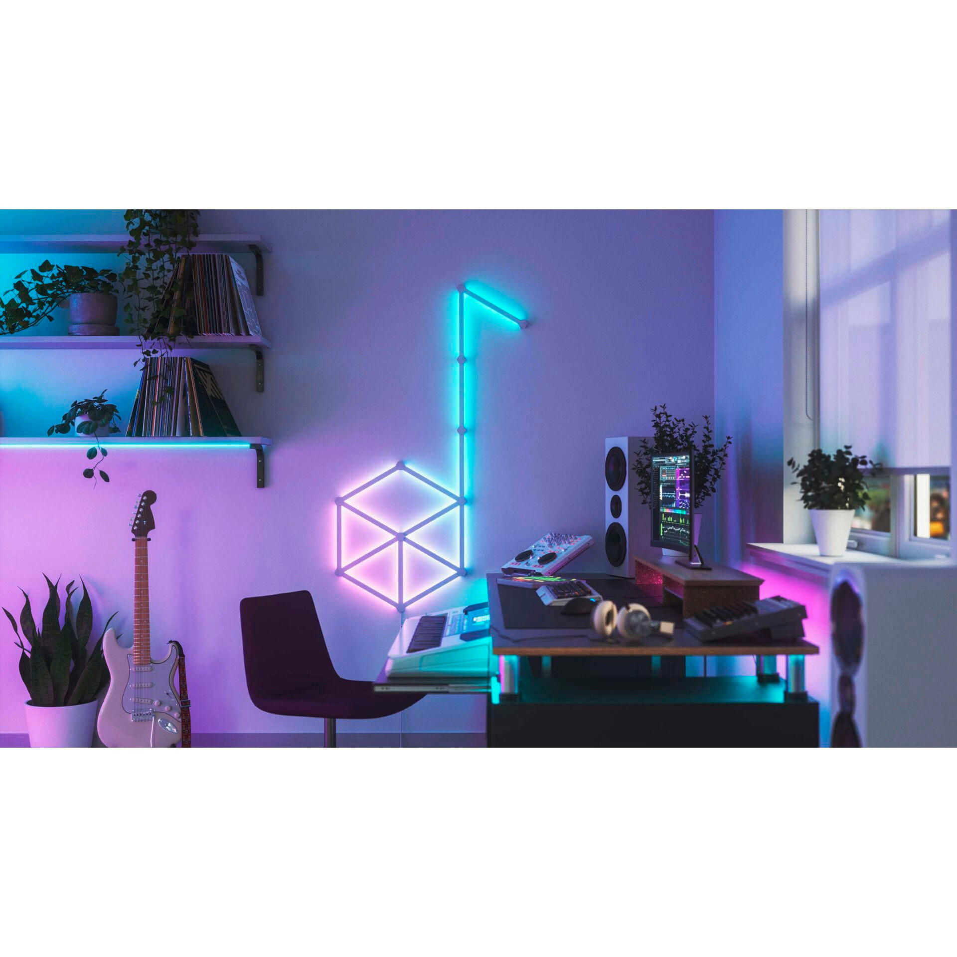 NANOLEAF LINES 15ER SET NANOLEAF 28/0,8/2 cm   - Weiß, Basics, Kunststoff (28/0,8/2cm) - P & B