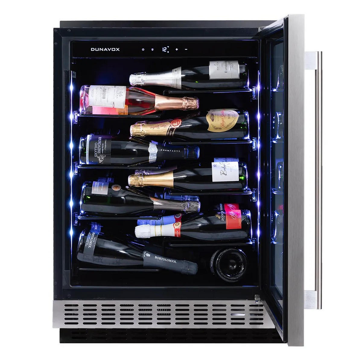 WEINKÜHLSCHRANK DAUF-40.138B  - Schwarz, Basics, Glas/Holz (59,5/82/57cm)