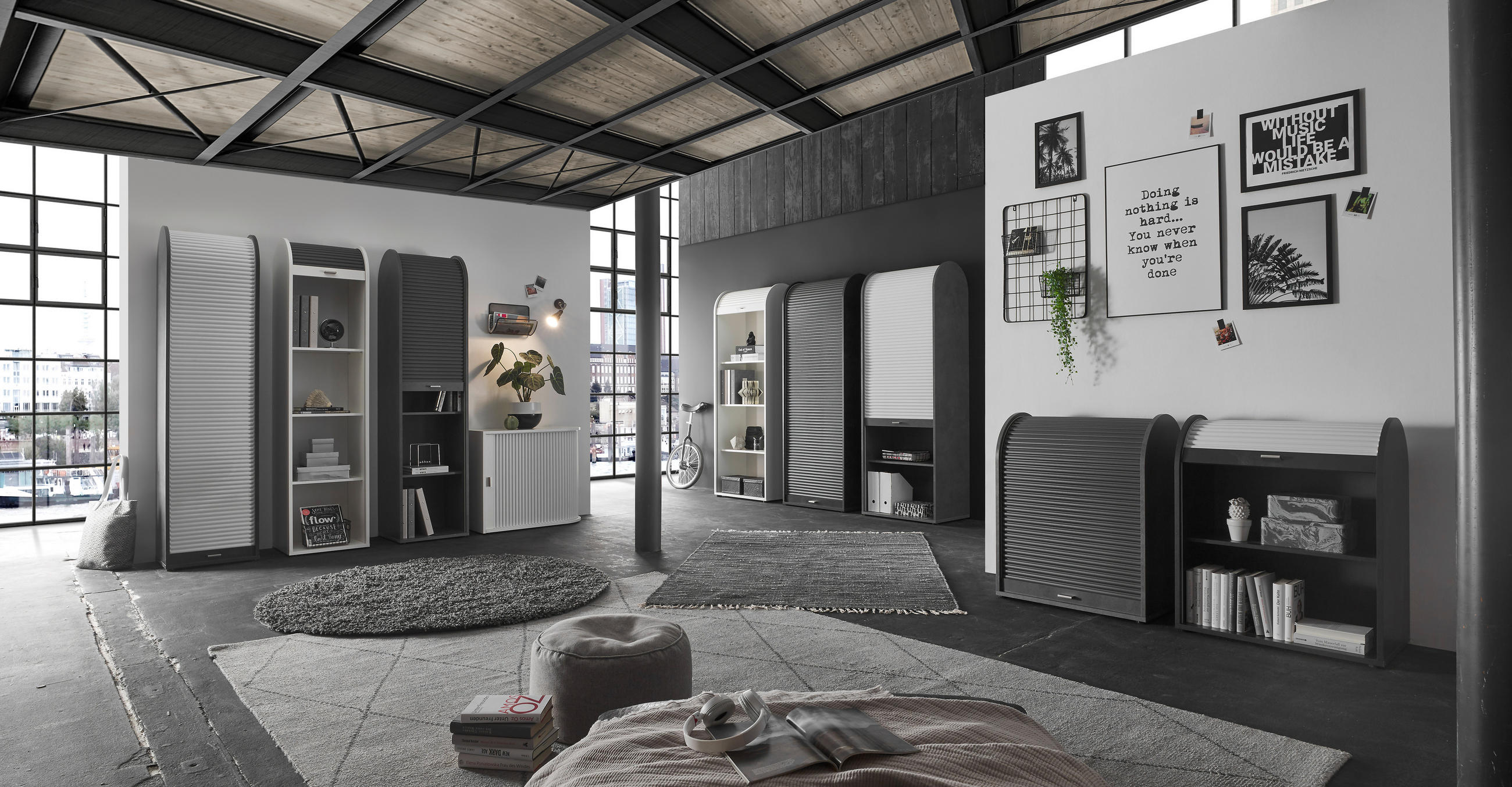 AKTENSCHRANK Weiß  - Weiß, MODERN, Holzwerkstoff/Kunststoff (46/192/44cm) - Livetastic