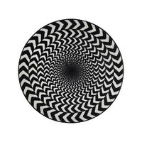 COVOR CU ȚESĂTURĂ PLATĂ Optical Love  - alb/negru, Design, plastic/textil (115cm) - wash+dry