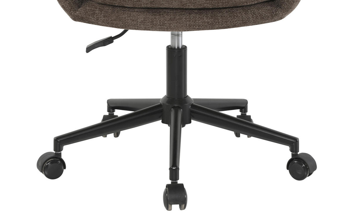 DREHSTUHL Chenille Braun, Schwarz  - Schwarz/Braun, MODERN, Textil/Metall (58/79/89/59cm) - Livetastic