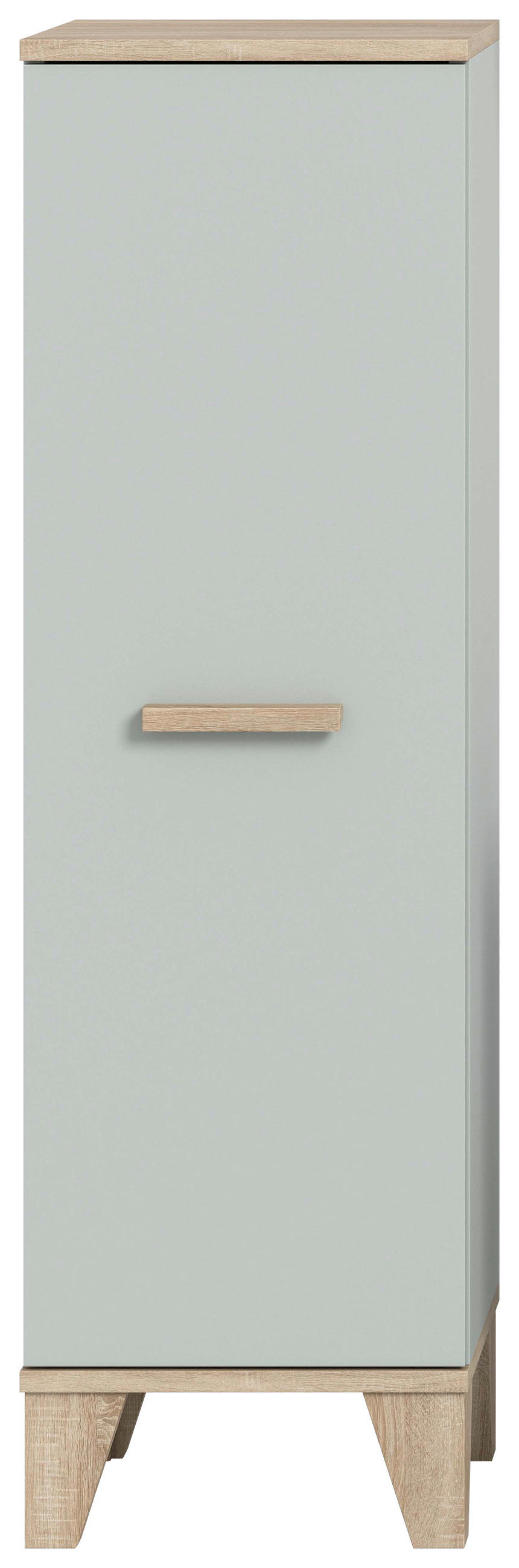 MIDISCHRANK 34/116/31 cm  - Graugrün/Eiche San Remo, MODERN, Holzwerkstoff/Kunststoff (34/116/31cm) - MID.YOU