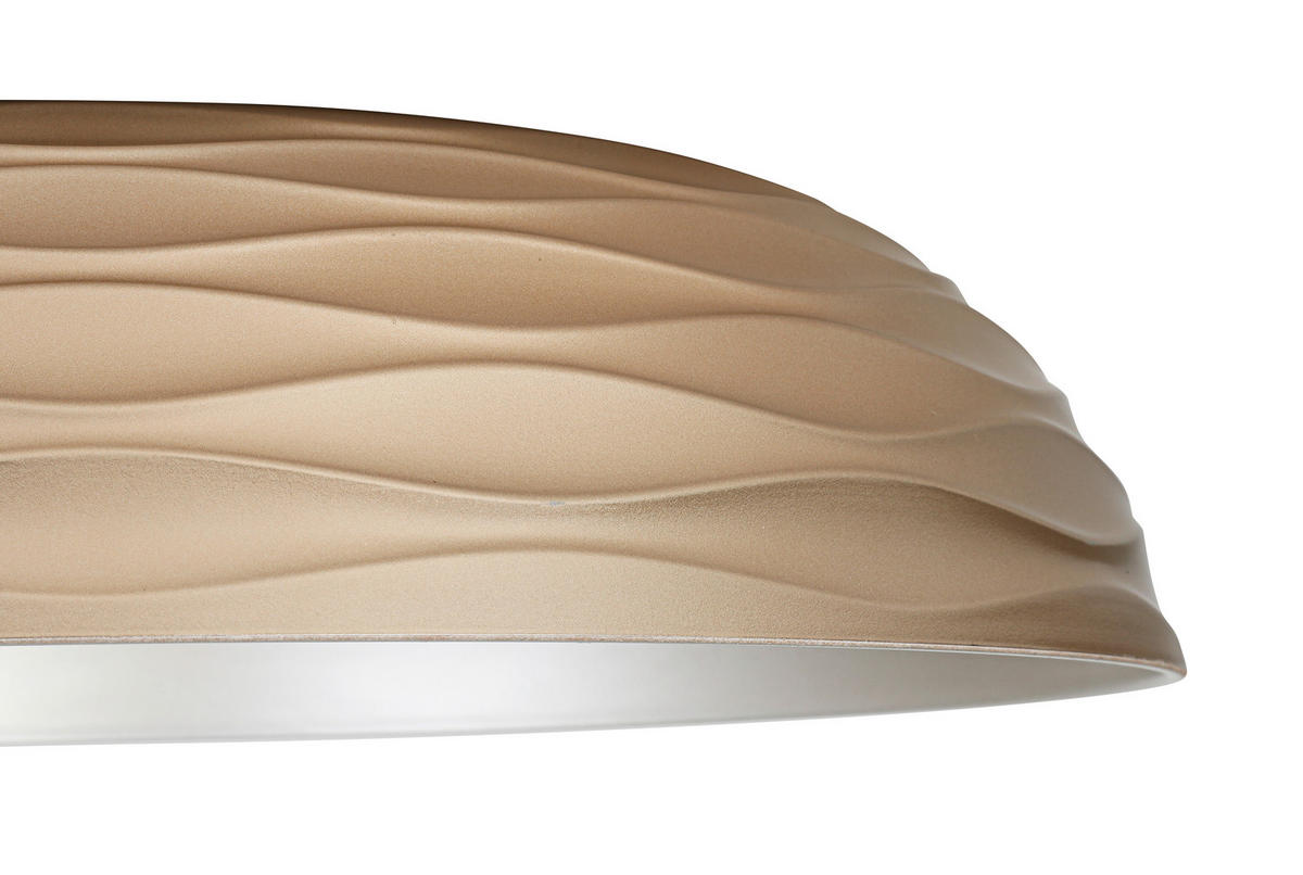 DECKENLEUCHTE 48/10 cm  - Champagner/Weiß, Trend, Kunststoff/Metall (48/10cm) - Collett's Monde
