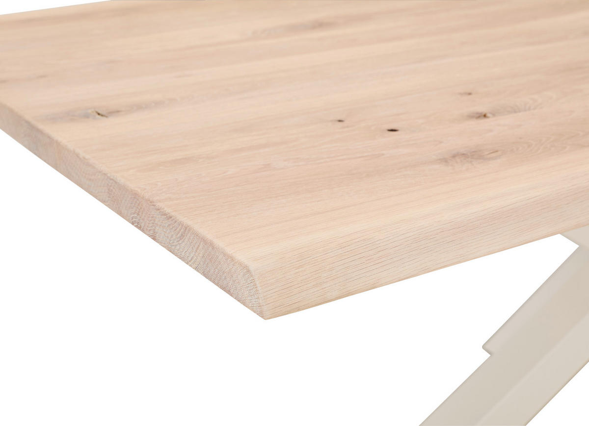 ESSTISCH in Holz 220/100/75 cm  - Eiche Bianco/Creme, LIFESTYLE, Holz/Metall (220/100/75cm) - Niels Andersson