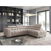 ECKSOFA  in Plüsch Beige  276/200 cm  - Beige/Schwarz, Design, Textil/Metall (276/200cm) - P & B