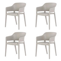 GARTENSTUHL-SET Hellgrau  - Hellgrau, Basics, Kunststoff (77,5/54,5/55cm) - Gardenson