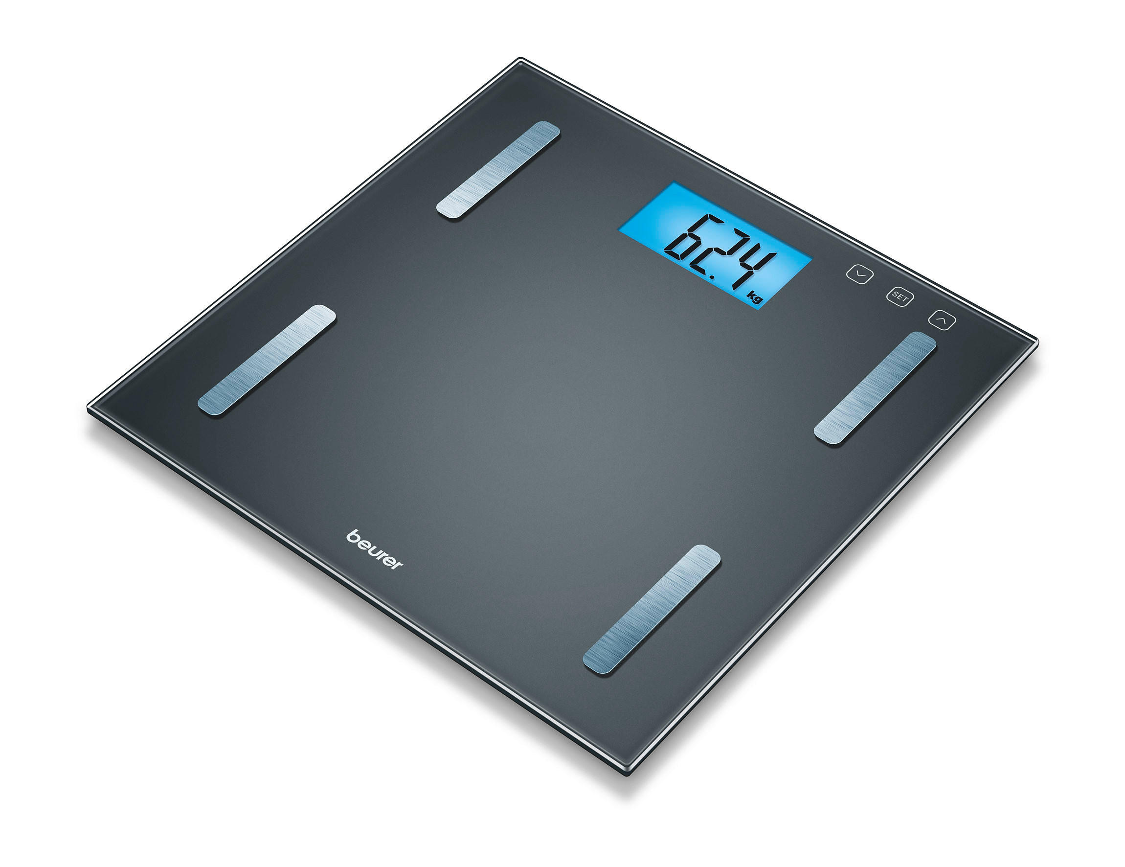 KÖRPERANALYSEWAAGE - Dunkelgrau, Basics, Glas (4.6/32.7/32.7cm) - Beurer