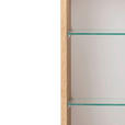 SPIEGELSCHRANK 100/64/20 cm - Eiche Wotan/Alufarben, Natur, Glas/Holzwerkstoff (100/64/20cm) - Xora