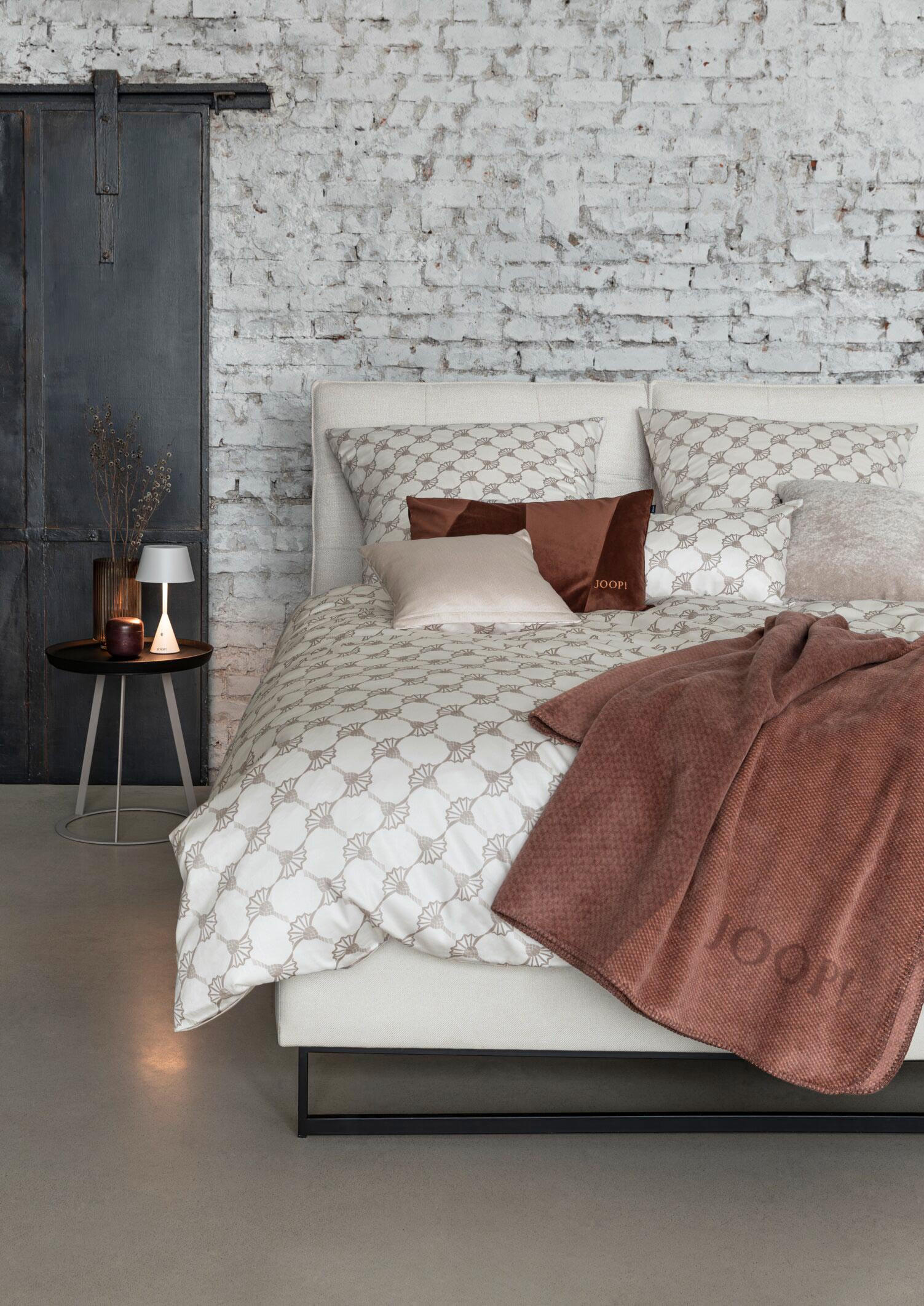 WENDEBETTWÄSCHE Cornflower Double Makosatin 135/200 cm  - Creme, Design, Textil (135/200cm) - Joop!