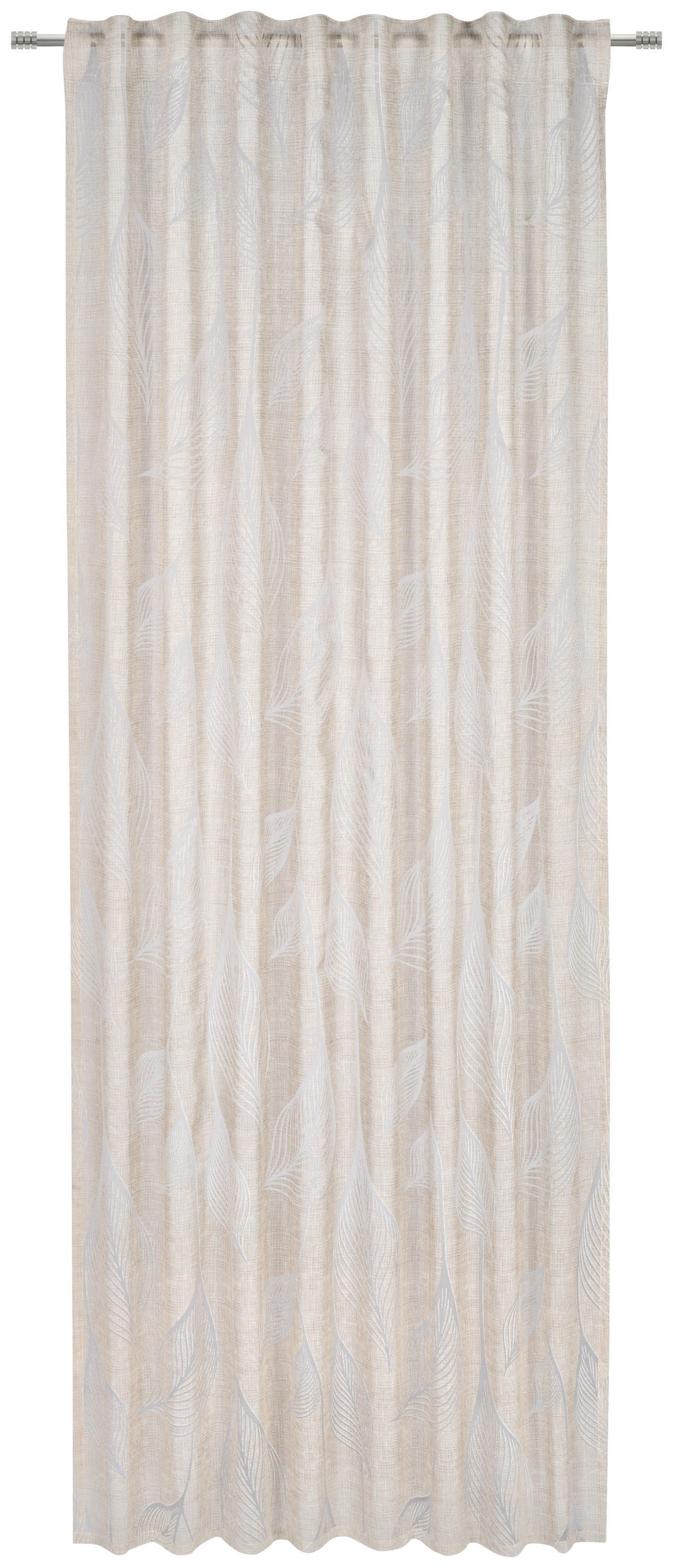 FERTIGVORHANG transparent  - Hellgrau, Trend, Textil (135/245cm) - Esposa