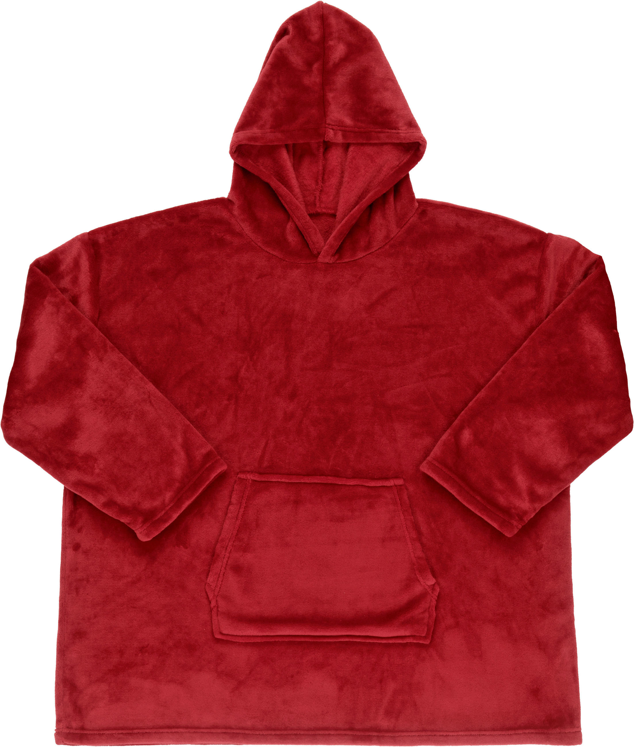 DEKA S RUKÁVY, polyester, 75/75 cm - třešňová červená, Trend, textil (75/75cm) - Esposa