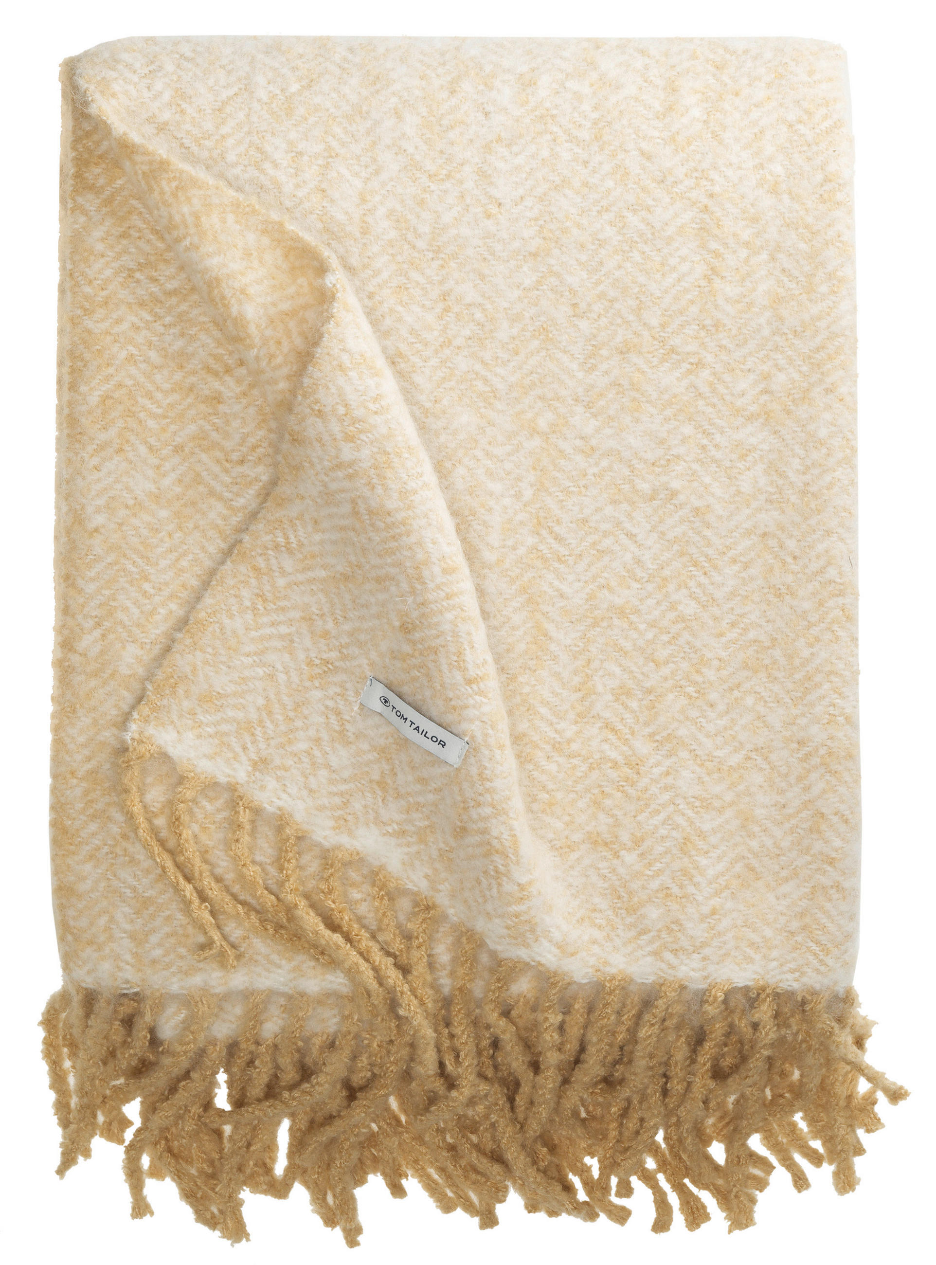 PLAID T-Wooly Herringbone  - Cognac/Bernsteinfarben, Trend, Textil (130/170cm) - Tom Tailor