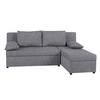 ECKSOFA Grau Webstoff  - Schwarz/Grau, Design, Kunststoff/Textil (195/147cm) - P & B