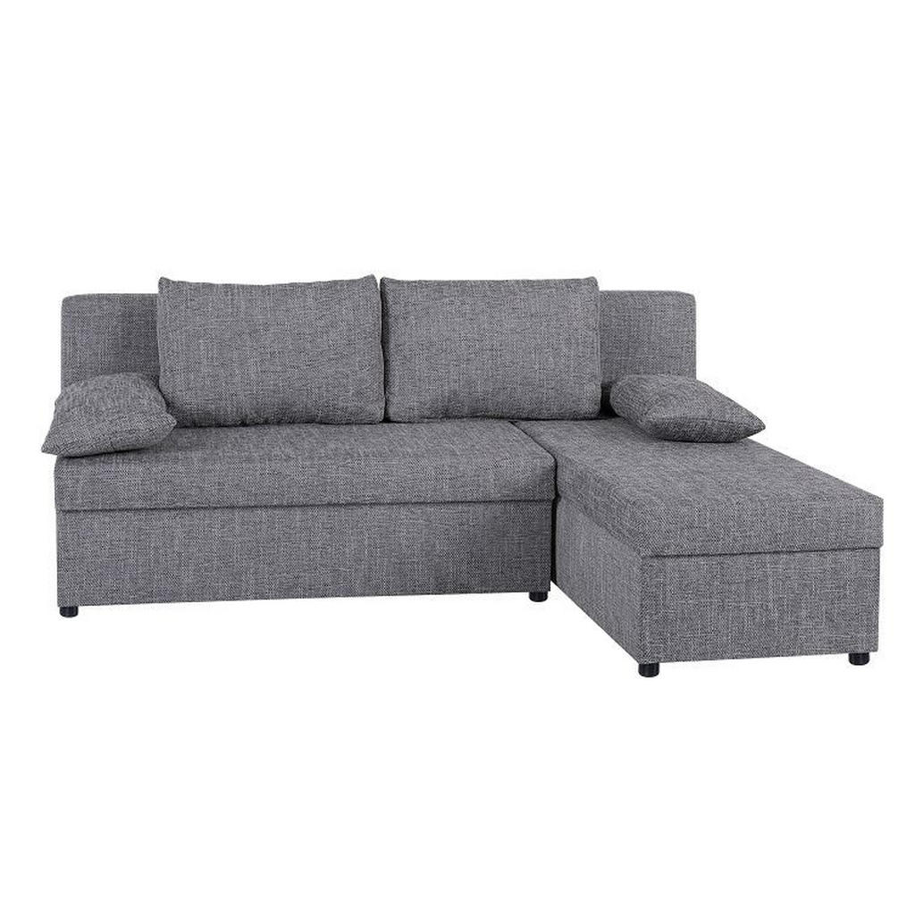 P & B ROHOVÁ SEDAČKA, textil, sivá