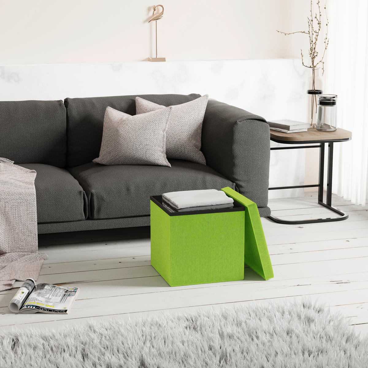 SITZBOX  - Grün, Basics, Kunststoff (38/38/38cm) - MID.YOU