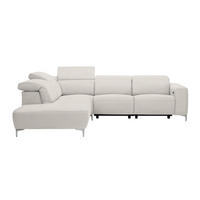 ECKSOFA Beige Flachgewebe  - Beige, Design, Textil/Metall (238/290cm) - Pure Home Lifestyle