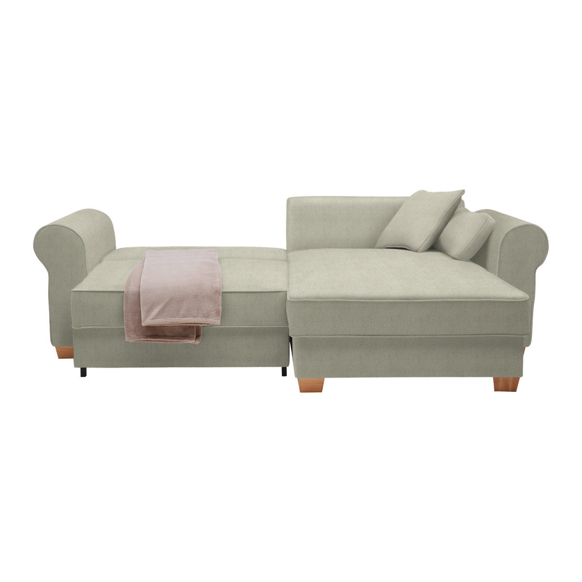 HÖRNSOFFA i taupe  - taupe, Modern, trämaterial/trä (255/185cm) - MID.YOU