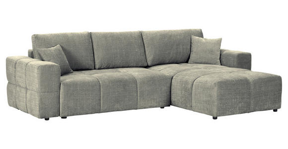 ECKSOFA  in Chenille Dunkelgrau  - Dunkelgrau/Schwarz, KONVENTIONELL, Kunststoff/Textil (283/180cm) - Carryhome