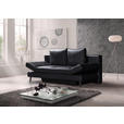 SCHLAFSOFA  in Echtleder Schwarz  - Schwarz, KONVENTIONELL, Leder/Metall (200/85/90cm) - Novel