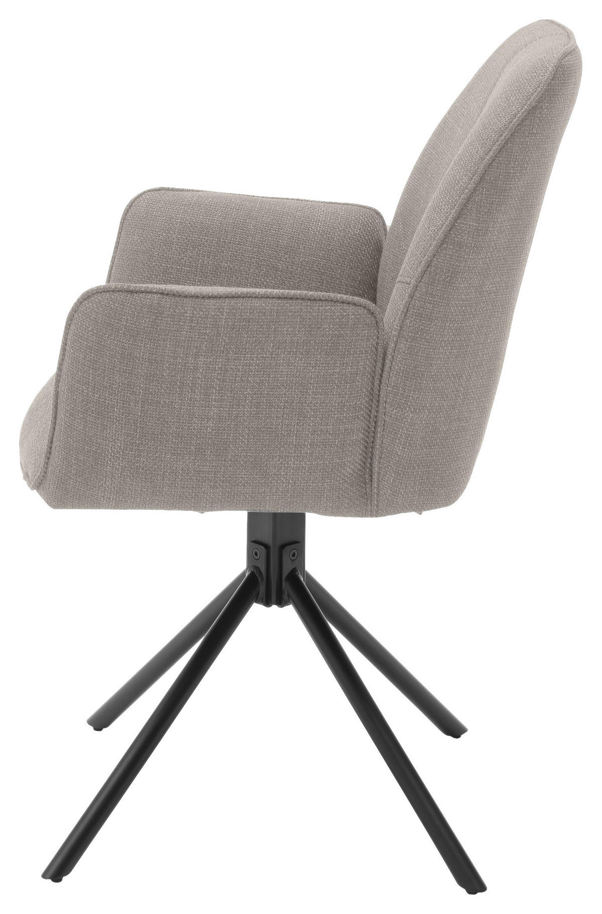 ARMLEHNSTUHL  in Eisen Webstoff  - Schwarz/Cappuccino, Design, Textil/Metall (59/87/61cm) - Carryhome